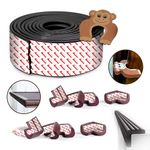 Sherni Premium Extra Thick Furniture Edge & Corner Guard - 6.5 Ft Foam Bumper for Childproofing Tables, Desks, and Walls (Multi Layer, Roll,Corner,Door Stopper)