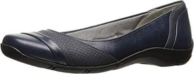 LifeStride Womens Dig Flat, Black, 9.5 Wide US