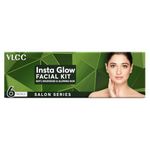 VLCC Salon Series Insta Glow Facial Kit (6 Facials) - 240g + 12ml | Fights Premature Ageing | Youthful Glow Facial Kit with Saffron & Berberry | Anti-Microbial and Complexion Brightening