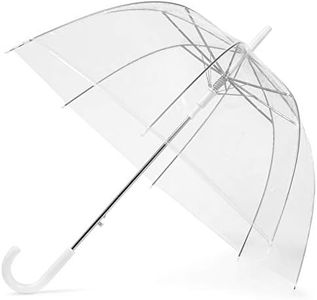 GadHome Ombrello trasparente | Ombrello grande da 85 cm con cupola trasparente per donne, matrimoni, servizi fotografici | Ombrello pieghevole automatico traslucido leggero con manico