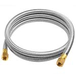 GASPRO 6 Ft Propane Hose Assembly Braided Stainless Steel - 3/8" Female Flare - 3/8" Female Flare RV Gas Grill Fire Pit Heater More