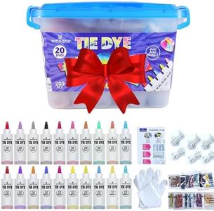 WINSONS Tie Dye Kit 20 Colors Permanent Fabric Dye Art Set for Kids Adults for School, Homemade Party, Creative Groups Activities, DIY Gift