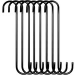 Blendmix Black Heavy Duty Extra Large Hooks, Hanging Plant Basket Outdoor Bird Feeder House, Garden Kitchen Post and Pans,Patio Decoretion,Towels,Clohes,Chimes, Lanterns and Outdoor (Pack of 3)