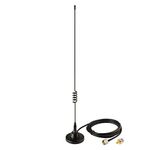 Bingfu Ham Radio Vehicle Car Mobile Radio Antenna Dual Band VHF UHF 136-174MHz 400-460MHz Magnetic Base PL259 Male Antenna for BTECH ICOM Kenwood Midland Yaesu TYT AnyTone Amateur Radio Two Way Radio