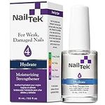 Nail Tek Hydrate 4, Moisturizing Strengthener for Weak and Damaged Nails, Condition, Repair, and Strengthen Nails, Daily Nail Treatment, 0.5 oz, 1-Pack