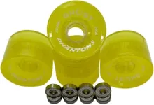 GHOST BOARDS Jelly Phantoms 70mm 78A Long Board Wheels with ABEC-7 Bearings for Smooth Cruising - Skateboard Wheels Provide Grip & Speed - Ghost Wheels Built for Tricks & Control (Yellow)