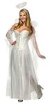 Secret Wishes Deluxe Angel Costume With Corset, White, Small