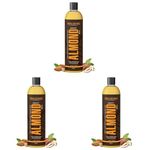 UrbanBotanics® Pure Cold Pressed Sweet Almond Oil for Hair and Skin, 200ml (Odorless) (Pack of 3)