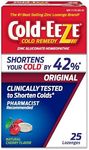 Cold-EEZE Natural Cherry Zinc Lozenges, Homeopathic Cold Remedy, Reduces Duration of the Common Cold, Sore Throat, Cough, Congestion and Post Nasal Drip, 25 Count