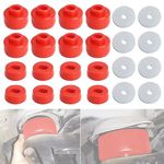 7-141 Body and Cab Mount Bushing Kit Compatible with Chevy Silverado & Sierra 1500/2500 2WD/4WD 1999-2014 Polyurethane Body Cab Mounts & Washers (Red 24PCS)