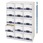 Bankers Box STOR/DRAWER STEEL PLUS Extra Space-Saving Filing Cabinet, Stacks up to 5 High, Letter, 6 Pack (00311)