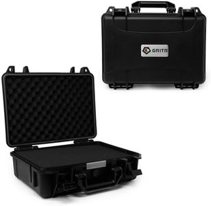 GRITR Tactical Hard Pistol Case w/Foam Padding, IP67-Rated TSA Approved Firearm Travel Case, Dustproof Waterproof Hard Case for Gun Storage
