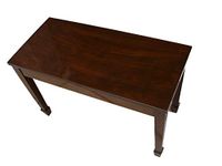 Walnut Wood Top Grand Piano Bench with Music Storage