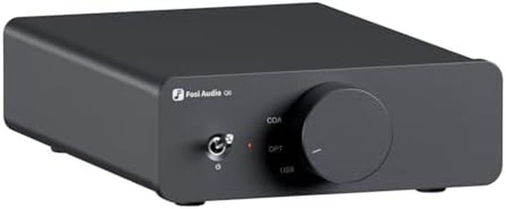 Fosi Audio Q6 Mini Desktop DAC, USB C Digital to Analog Audio Converter for Home Stereo Amplifier and Headphone Amp, Optical/Coaxial Input, RCA Output/Sub-Out, High-Resolution 32bit/768kHz DSD512