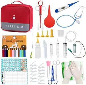 Puppy Whelping Kit, Kitten Puppy Whelping Supplies, Newborn Puppy Essentials, Whelping kit for Puppies Birth, Whelping Collars, Digital Thermometer, Stethoscope, Sputum Aspirator and More