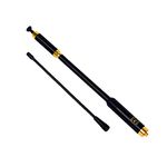 HYS SMA-Female VHF/UHF 144/430 MHz Retractable Antenna Dual Band Removable And Replaceable Ham Radio Aerial For Baofeng Quansheng Wouxun 2 Way Radio