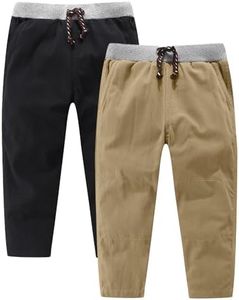 Bumeex Toddler Boy's Clothes Pants,Khaki Black Spring Fall Winter Trousers Bottom Outfits 3t
