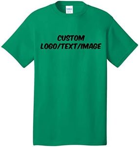 INK STITCH Unisex PC54 Custom Design Your Own Cotton Short Sleeve Tshirts - Kelly Green (3XL)