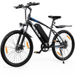 VARUN 24"/26" Electric Bike with 36V/48V Removable Battery, 250W Motor, E-Bike with 1/21 Speed Gear, 4+1 Riding Modes, Range Up to 50/70KM, Electric Mountain Bike for Adult