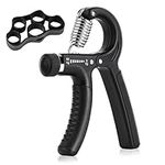 JuHumee Hand Grip Strengthener Forearm Workout Kit, 5-60kg Adjustable Hand Gripper, Finger Exerciser for Athletes and Musicians for Strong Finger,Forearm,Hand Keep Fitness(2 Pack)