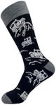 ECO CHIC Mens Bamboo Socks Breathable Hot and Cold Weather UK 6-11 Single Pair (Landrover Black)