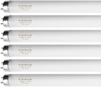 18 Inch F15T8/CW T8 15W Fluorescent Light Bulb Cool White Compatible for Philips GE F15T8/SP41 Replacement Bulb G13 Base 6 Count
