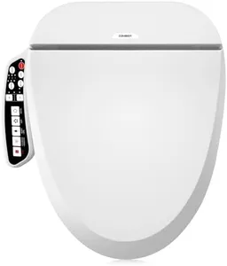 Combier CMA102 Bidet Toilet Seat, Elongated Smart Unlimited Warm Water, Vortex Wash, Electronic Heated, Warm Air Dryer, Rear and Front Wash(Elongated)