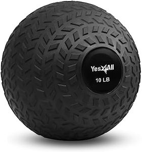 Yes4All Slam Balls Upgraded, 10-12lb Medicine Ball Weight, Durable PVC Sand Filled Workout Dynamic Medicine Ball for Core Strengthen