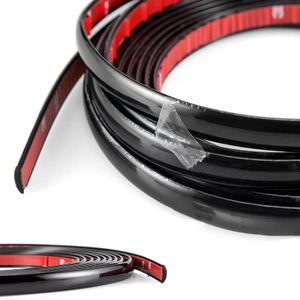 Width:1/2 inch (12mm) Self Adhesive Auto Trim Molding Strip Scratch-Proof - Car/Truck/RV Exterior and Interior Molding Trim Universal Bumper Window Door Body Side Decorative Strip (24Ft, Glossy Black)