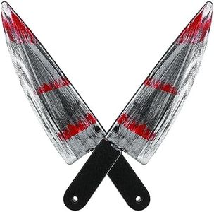 2 Pieces Halloween Knife Prop Machete Costume Prop Fake Realistic Knife Toy for Halloween Party Zombie Costumes and Cosplay (Dagger Style)