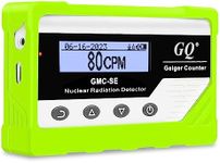 GQ GMC-SE Geiger Counter Radiation Detector Beta Gamma X-ray Portable Radiation Monitor Meter Digital Nuclear Radiation Dosimeter, Automatic Data Recording Device, Drop-Proof Silicone Case (Green)