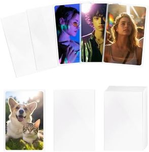 400 Pcs Kpop Photocard Sleeves 58×89mm 200 Microns Clear Photo Card Sleeves PVC Free & Acid Free Photocards Holder for Kpop Albums Photo Cards