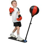 ZENO Punching Bag for Kids Boxing Set with Stand | Kids Boxing Set with Boxing Gloves, Punching Ball | Adjustable Height Freestanding for 3-8 Years Old Boys and Girls