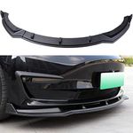 Compatible with 2017-2023 Model 3 Front Bumper Lip Chin Spoiler Splitter Protector Trim Car Body Kits(ABS Matte Carbon Fiber)
