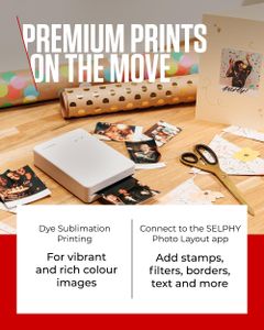 Canon SELPHY QX20 Portable Wi-Fi Printer – Dye Sublimation, USB-C, Red