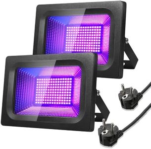 2pcs LUNSY Lumière Noire LED 30W, Imperméable IP66 Projecteur Lumière UV Extérieur, Lampe LED Violet, Eclairage à Effet pour Fête, Disco DJ, Soirée, Peinture Fluo, Affiche Fluorescente, Néon, Bar