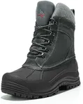 NORTIV 8 Men's Insulated Waterproof Winter Snow Boots Terrey 1M GREY Size 11