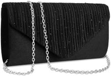 BBjinronjy Clutch Purses for Women Evening Bag Formal Rhinestone Handbags for Wedding Party Cocktail Prom Dinner, Black