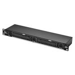 Btuty Audio Equalizer EQ-215 Dual Channel 15-Band Equalizer 1U Rack Mount 2-channel Stereo Graphic Equalizer Stereo Equalizer Graphic Equalizer (BIack)