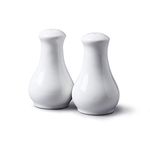 WM Bartleet & Sons - Traditional Porcelain Salt & Pepper Pot Shaker Cruet Set (13cm) - Pear Shape Body for Easy Use - Made from Premium Porcelain - Classic Smooth Finish