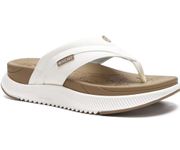 ONCAI Orthopedic Flip Flops Women with Arch Support Ladies Orthotic Recovery Sandals Comfortable Plantar Fasciitis Slip On Walking Sandal for Womans Indoor Outdoot Casual Summer BeigeWhite Size 5