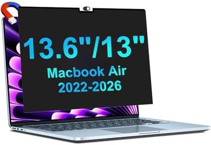 STARY Magnetic Privacy Screen for MacBook Air 13.6 & 13 Inch 2022-2026 (M2, M3,M4,M5), Removable Laptop Privacy Filter Shield and Matte Anti-Glare Blue Light Protector