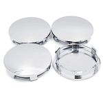 Rhinotuning 83mm 3.25in Wheel Center Caps Compatible with GMC Chevy Chevrolet Wheel Hub Cap, 4 pcs (Chrome)