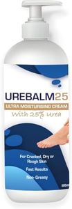 UREBALM25 Ultra Moisturising Cream with 25% Urea, 500mL Intensive Foot, Heel, Knee, Elbow & Hand Repair for Dry, Cracked Skin Callus Remover, Dead Skin & Cuticle Care, Keratolytic Barrier Cream