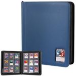 ProCase Top Loader Binder for Cards; Holds 324 Toploaders with 9 Pockets, Toploader Storage for Trading Cards or Sports Cards, Compatible with TCG, MTG in 3"x4" Toploaders -Navy