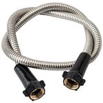 Yanwoo 304 Stainless Steel 5ft Garden Hose with Female to Female Brass Connector, 18mm Outer Diameter Flexible & Lightweight Heavy Duty Short Water Hose for Outdoor (5 Feet)