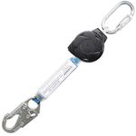 11FT Self Retracting Lifeline Fall Protection Retractable Safety Lanyard Rectracting Lifeline Personal Fall Arrest Protection ANSI Self Retractable Gear for Roofing Construction(Small Hook)