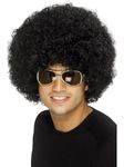 Smiffys 70s Funky Afro Wig, Black 120g, 1970's Disco Fancy Dress, 1970s Dress Up Wigs