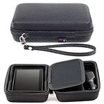 Digicharge Black Hard Carry Case For Garmin DriveSmart 66 65 60LM 61 LMT-S Drive 60LM 61 LMT-S Dezl LGV610 CamperVan Fleet 660 670V 670 Camper 660LMT-D With Accessory Storage and Lanyard