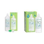 Biotrue Bundle, Multi-Purpose Soft Contact Lens Solution, 1 x 300 ml and Flight Pack 1 x 100 ml, Cushions and Rehydrates for Comfortable Wear, Condition, Clean, Remove Protein, Disinfect and Rinse